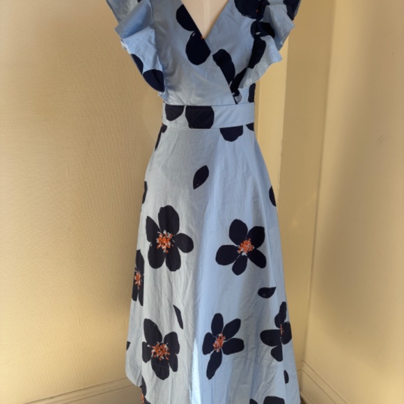 NWT Kate Spade Grand Floral Poplin Midi Dress - Picture 3 of 5